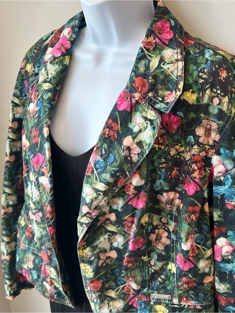 Cappopera Dark Floral Blazer Oversized Maximalist Romantic Academia Jacket